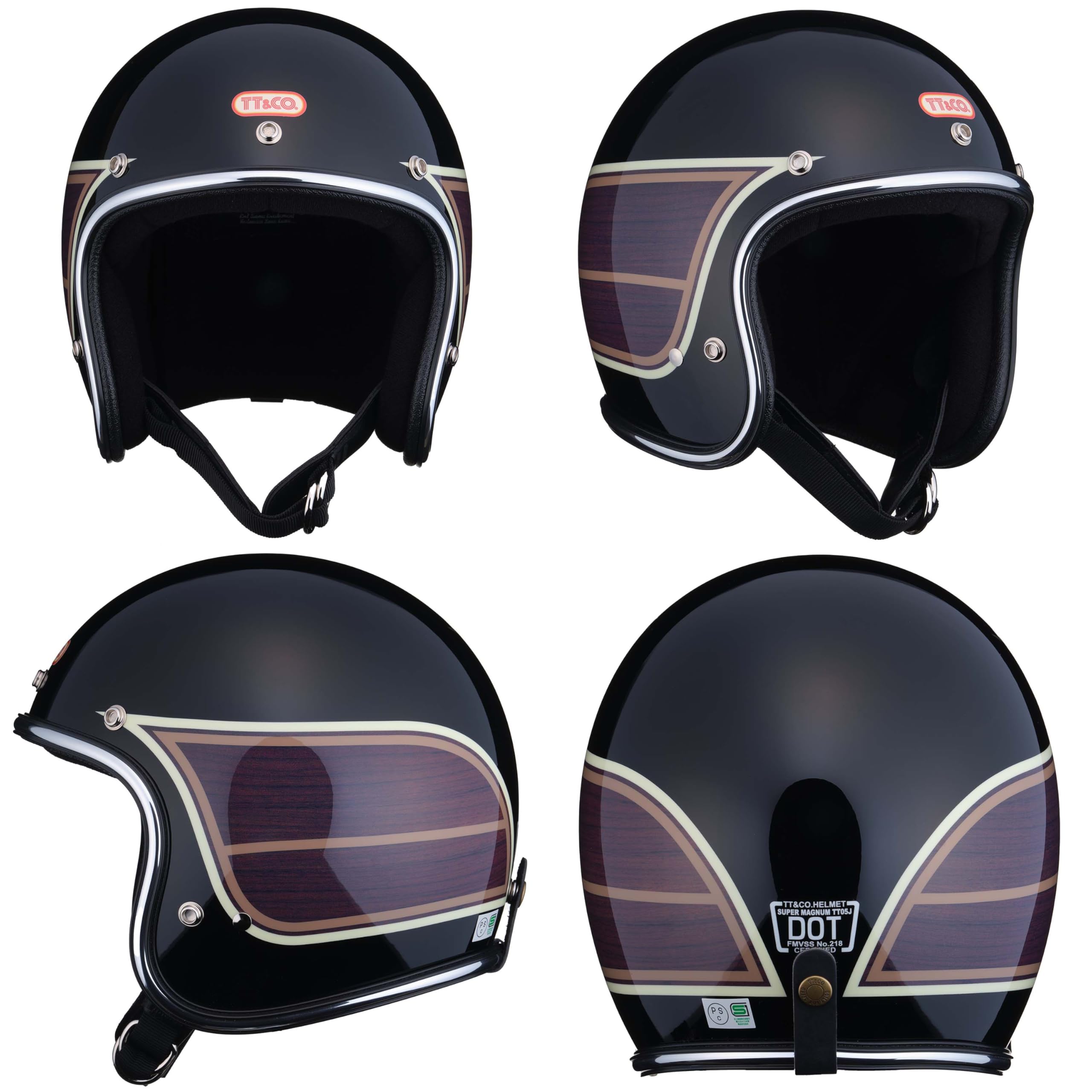 Amazon.co.jp: TT&CO. バイク ヘルメット ジェットヘルメット スーパー